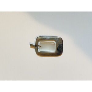 Vintage Mod Sea Glass Silver and White Pendant